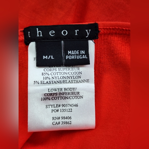 Theory red cami bra top babydoll tank top sz M/L - Picture 5 of 5